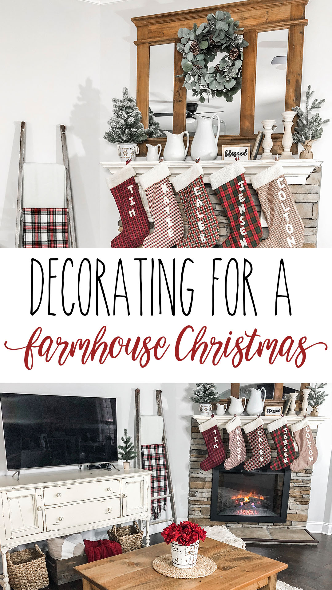 christmas decor, christmas, minimalist decor, minimalist, kateschwanke, kate schwanke, kateschwanke blog, home decor, farmhouse christmas decor, farmhouse decor, farmhouse style, christmas mantle, target, hearth and hand with magnolia, christmas wreath, holiday decor, how to, how to decorate for christmas, mom blogger, mommy blogger, motherhood blog, rae dunn ornament, rae dunn